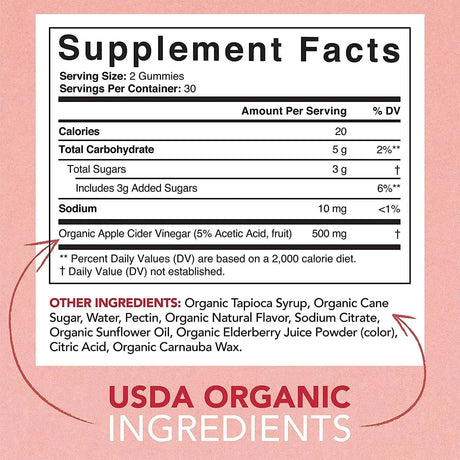 SPORTS RESEARCH - Sports Research Organic Apple Cider Vinegar Gummies 60 Gomitas - The Red Vitamin MX - Suplementos Alimenticios - {{ shop.shopifyCountryName }}