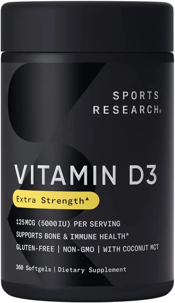 SPORTS RESEARCH - Sports Research Vitamin D3 5,000IU Enhanced with Coconut Oil 360 Mini Capsulas Blandas - The Red Vitamin MX - Suplementos Alimenticios - {{ shop.shopifyCountryName }}