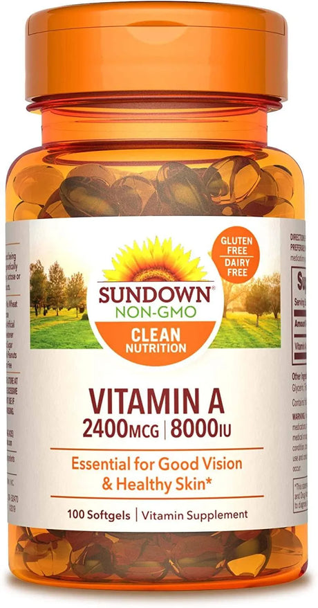 SUNDOWN - Sundown Vitamin A 8000IU 100 Capsulas Blandas - The Red Vitamin MX - Suplementos Alimenticios - {{ shop.shopifyCountryName }}