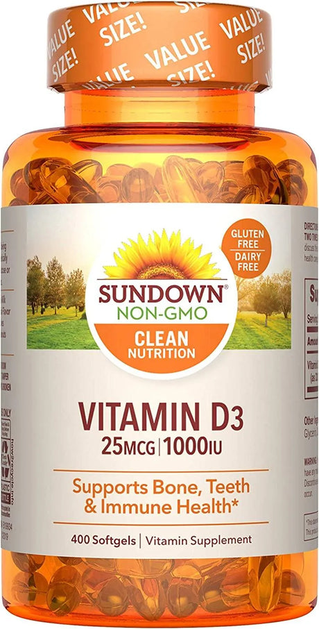 SUNDOWN - Sundown Vitamin D3 1,000IU 400 Capsulas Blandas - The Red Vitamin MX - Suplementos Alimenticios - {{ shop.shopifyCountryName }}