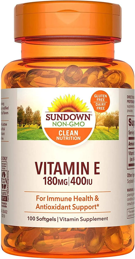 SUNDOWN - Sundown Vitamin E 180Mg. 400IU 100 Capsulas - The Red Vitamin MX - Suplementos Alimenticios - {{ shop.shopifyCountryName }}