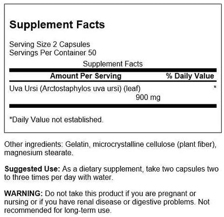 SWANSON - Swanson Uva Ursi Leaf 450Mg. 100 Capsulas - The Red Vitamin MX - Suplementos Alimenticios - {{ shop.shopifyCountryName }}