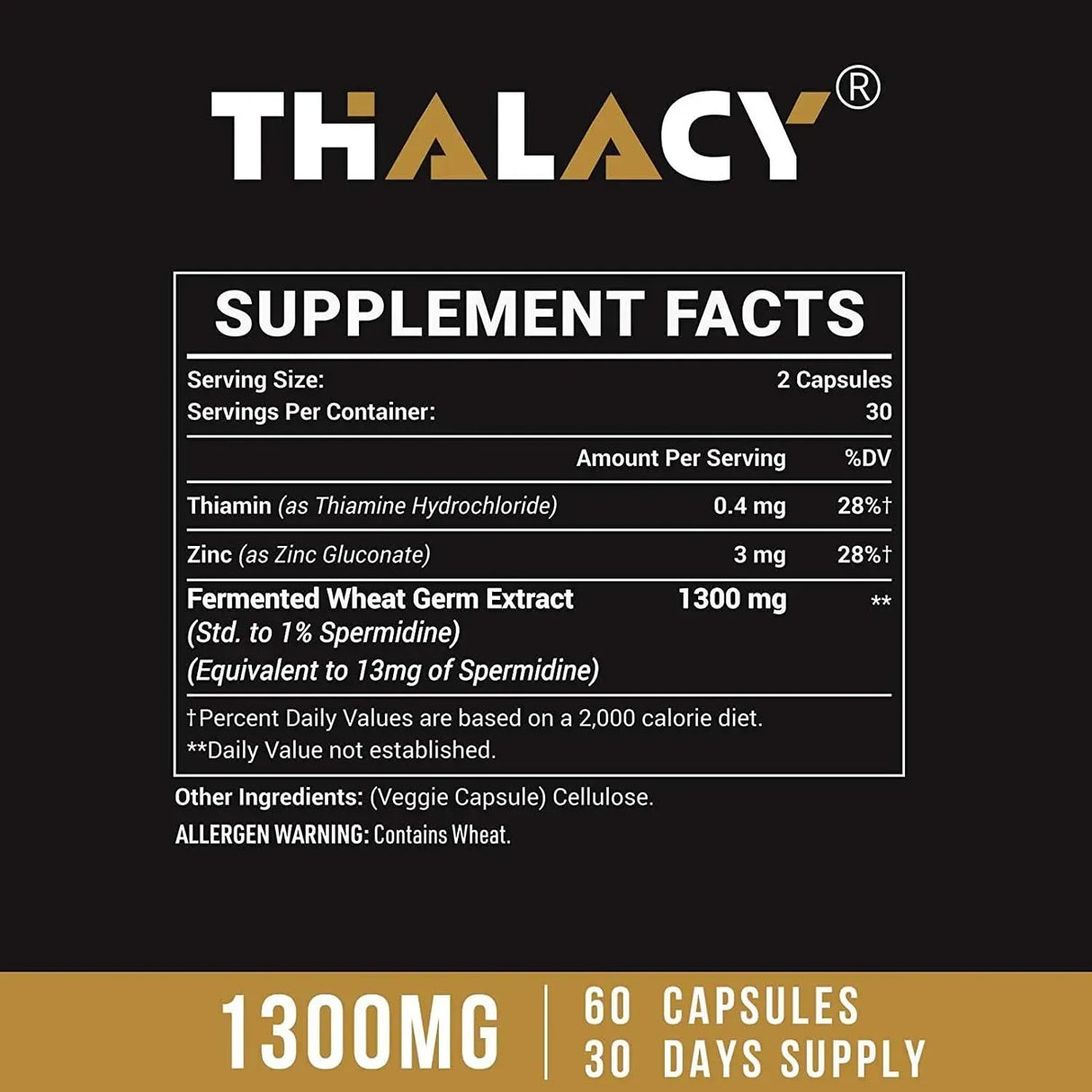 THALACY - Thalacy Spermidine Wheat Germ Extract 13Mg. 60 Capsulas - The Red Vitamin MX - Suplementos Alimenticios - {{ shop.shopifyCountryName }}