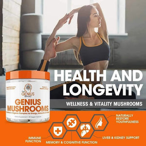 THE GENIUS BRAND - The Genius Brand Genius Mushrooms 90 Capsulas - The Red Vitamin MX - Suplementos Alimenticios - {{ shop.shopifyCountryName }}