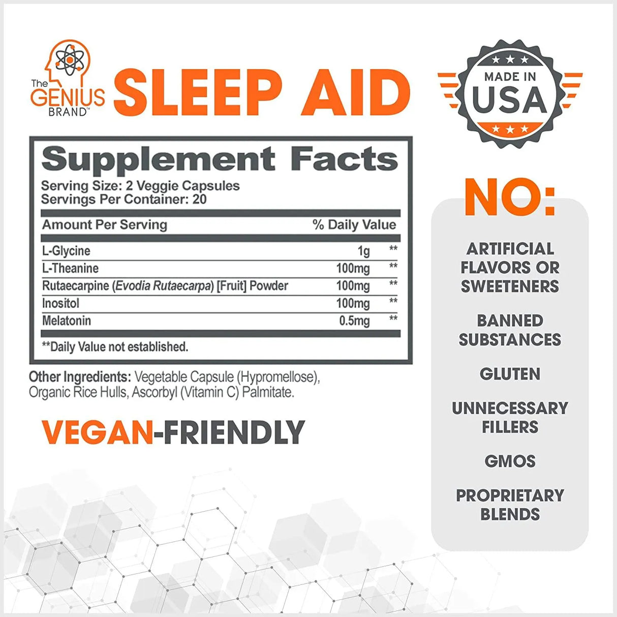 THE GENIUS BRAND - The Genius Brand Genius Sleep Aid 40 Capsulas - The Red Vitamin MX - Suplementos Alimenticios - {{ shop.shopifyCountryName }}