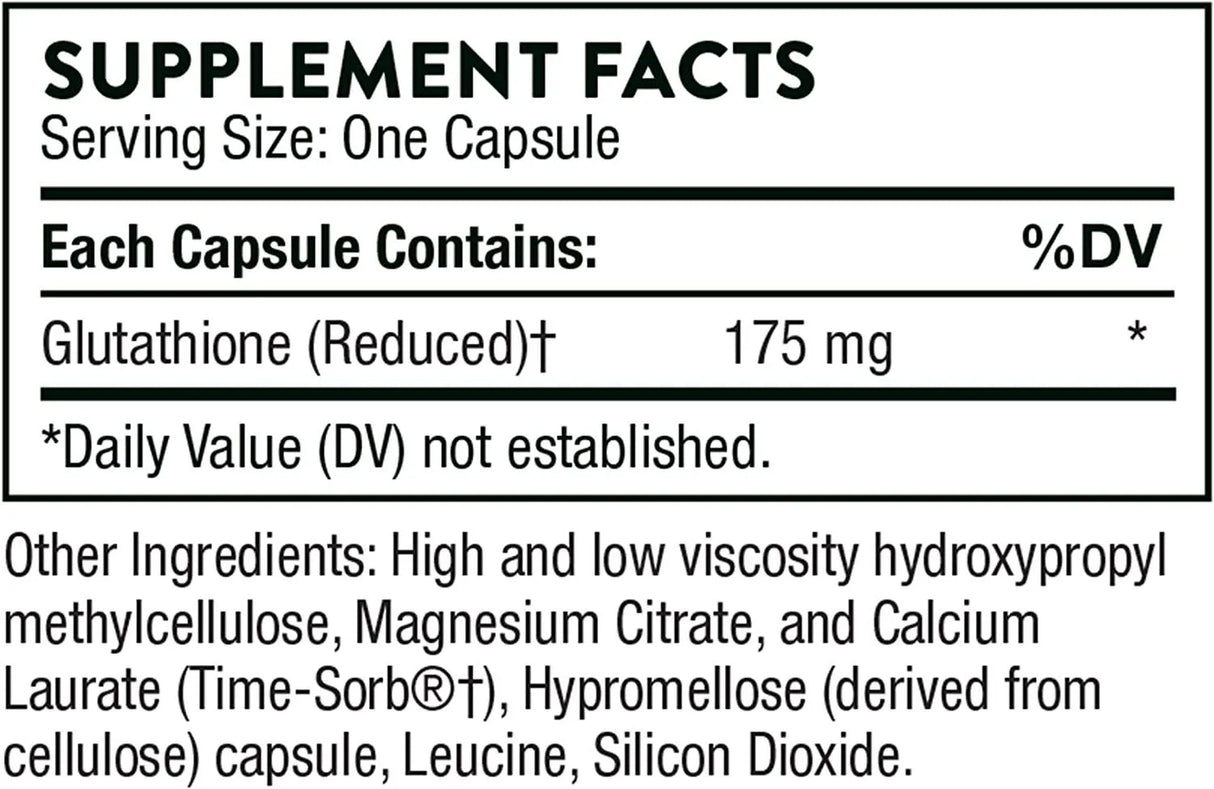 THORNE RESEARCH - Thorne Research Glutathione SR 60 Capsulas - The Red Vitamin MX - Suplementos Alimenticios - {{ shop.shopifyCountryName }}