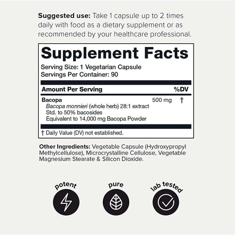 TONIIQ - Toniiq Ultra High Strength Bacopa Highly Concentrated and Highly Bioavailable 90 Capsulas - The Red Vitamin MX - Suplementos Alimenticios - {{ shop.shopifyCountryName }}