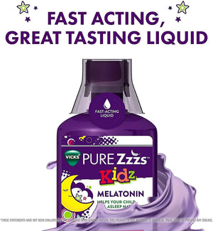 VICKS - Vicks PURE Zzzs Kidz Melatonin Sleep Aid Liquid Kids 236Ml. - The Red Vitamin MX - Suplementos Alimenticios - {{ shop.shopifyCountryName }}