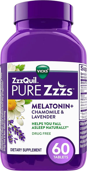 VICKS - Vicks ZzzQuil PURE Zzzs Melatonin Sleep Aid 60 Tabletas - The Red Vitamin MX - Suplementos Alimenticios - {{ shop.shopifyCountryName }}