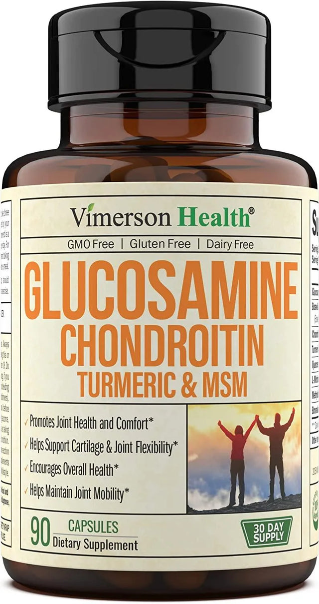 VIMERSON HEALTH - Vimerson Health Glucosamine with Chondroitin Turmeric MSM Boswellia 90 Capsulas - The Red Vitamin MX - Suplementos Alimenticios - {{ shop.shopifyCountryName }}