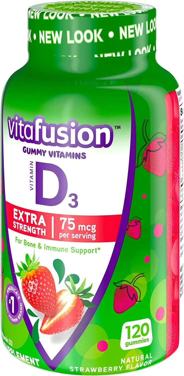 VITAFUSION - Vitafusion Extra Strength Vitamin D3 Gummy Vitamin 120 Gomitas - The Red Vitamin MX - Suplementos Alimenticios - {{ shop.shopifyCountryName }}