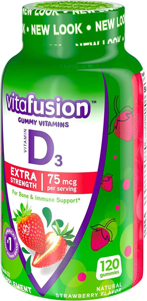 VITAFUSION - Vitafusion Extra Strength Vitamin D3 Gummy Vitamin 120 Gomitas - The Red Vitamin MX - Suplementos Alimenticios - {{ shop.shopifyCountryName }}