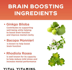 VITAL VITAMINS - Vital Vitamins Brain Booster 30 Capsulas - The Red Vitamin MX - Suplementos Alimenticios - {{ shop.shopifyCountryName }}