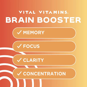 VITAL VITAMINS - Vital Vitamins Brain Booster 30 Capsulas - The Red Vitamin MX - Suplementos Alimenticios - {{ shop.shopifyCountryName }}