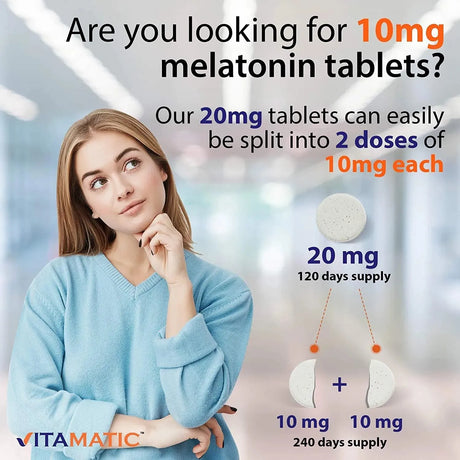 VITAMATIC - Vitamatic Melatonin Fast Dissolve 20Mg. 120 Tabletas - The Red Vitamin MX - Suplementos Alimenticios - {{ shop.shopifyCountryName }}