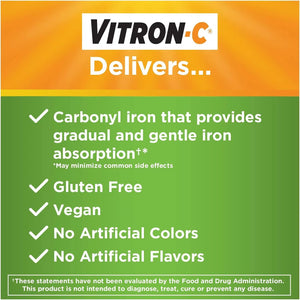 VITRON-C - Vitron-C High Potency Iron 60 Tabletas - The Red Vitamin MX - Suplementos Alimenticios - {{ shop.shopifyCountryName }}