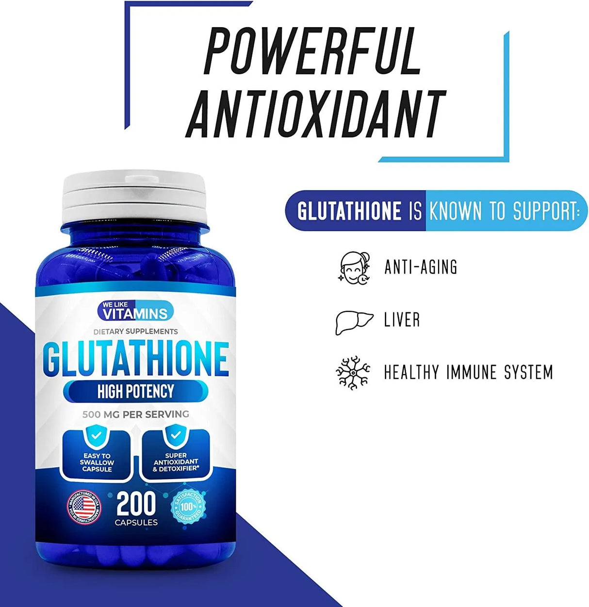 WE LIKE VITAMINS - We Like Vitamins Glutathione Reduced 500Mg. 200 Capsulas - The Red Vitamin MX - Suplementos Alimenticios - {{ shop.shopifyCountryName }}