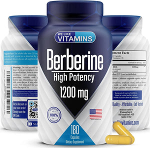 WE LIKE VITAMINS - We Like Vitamins Max Strength Berberine HCl 1200Mg. 180 Capsulas - The Red Vitamin MX - Suplementos Alimenticios - {{ shop.shopifyCountryName }}