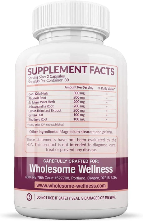 WHOLESOME WELLNESS - Wholesome Wellness Happy Formula Natural Anxiety Depression Relief 60 Capsulas - The Red Vitamin MX - Suplementos Alimenticios - {{ shop.shopifyCountryName }}