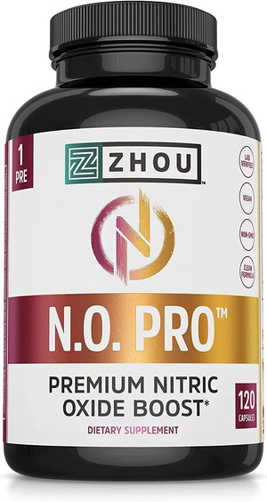 ZHOU - Zhou N.O. PRO Premium Nitric Oxide Booster 120 Capsulas - The Red Vitamin MX - Suplementos Alimenticios - {{ shop.shopifyCountryName }}