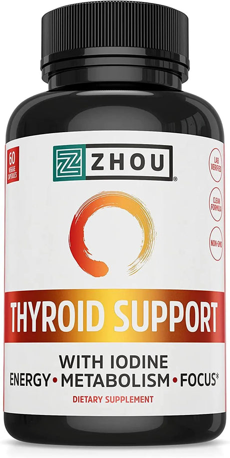 ZHOU - Zhou Thyroid Support Complex with Iodine 60 Capsulas - The Red Vitamin MX - Suplementos Alimenticios - {{ shop.shopifyCountryName }}