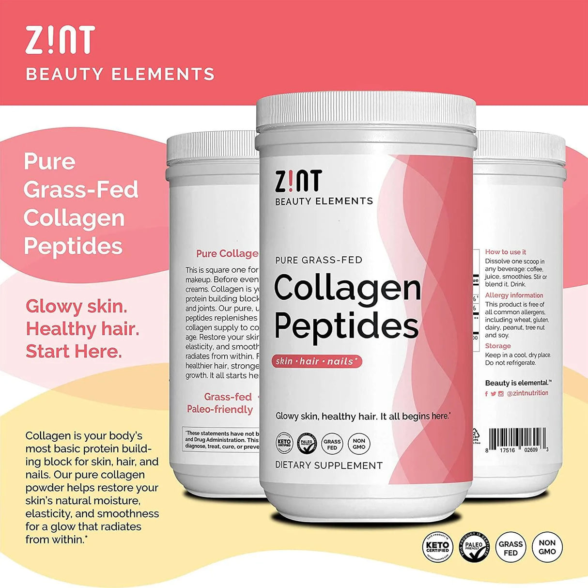 ZINT - Zint Collagen Peptides 32Oz. - The Red Vitamin MX - Suplementos Alimenticios - {{ shop.shopifyCountryName }}